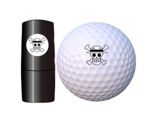 Sello de pelota de golf Jolly Roger Pirata, tinta permanente, resistente al agua.