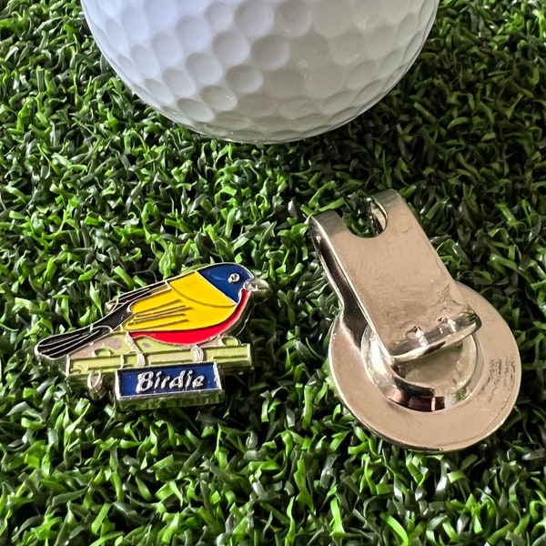 golfball marker birdie magnetic hatclip included