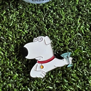 Golf ball Marker Dog with Martini  Magnetic Golf