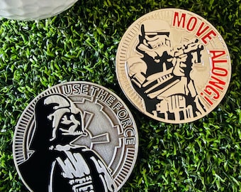 golf ball marker 2 pack magnetic trooper and vader design