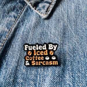 Iced Coffee Enamel Pins for Jackets Backpacks and More Custom Designs ...
