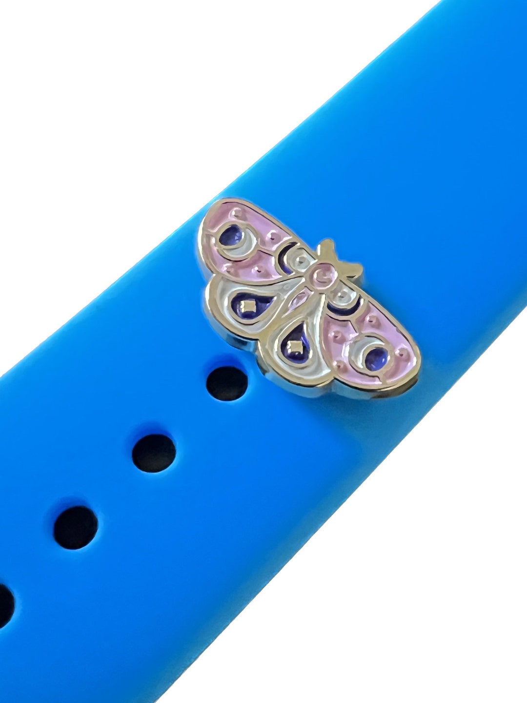 Watch Band Charm Pink Butterfly Design Metal Apple Watch Magic Band Etsy