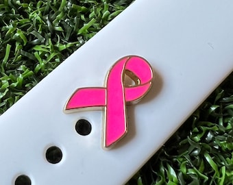 Breast cancer awareness charm Apple watch Magicband compatible