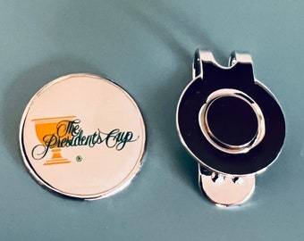 Presidents Cup golfball marker and Magnetic hat clip