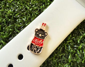 Watchband charm soda bottle solid metal custom designs
