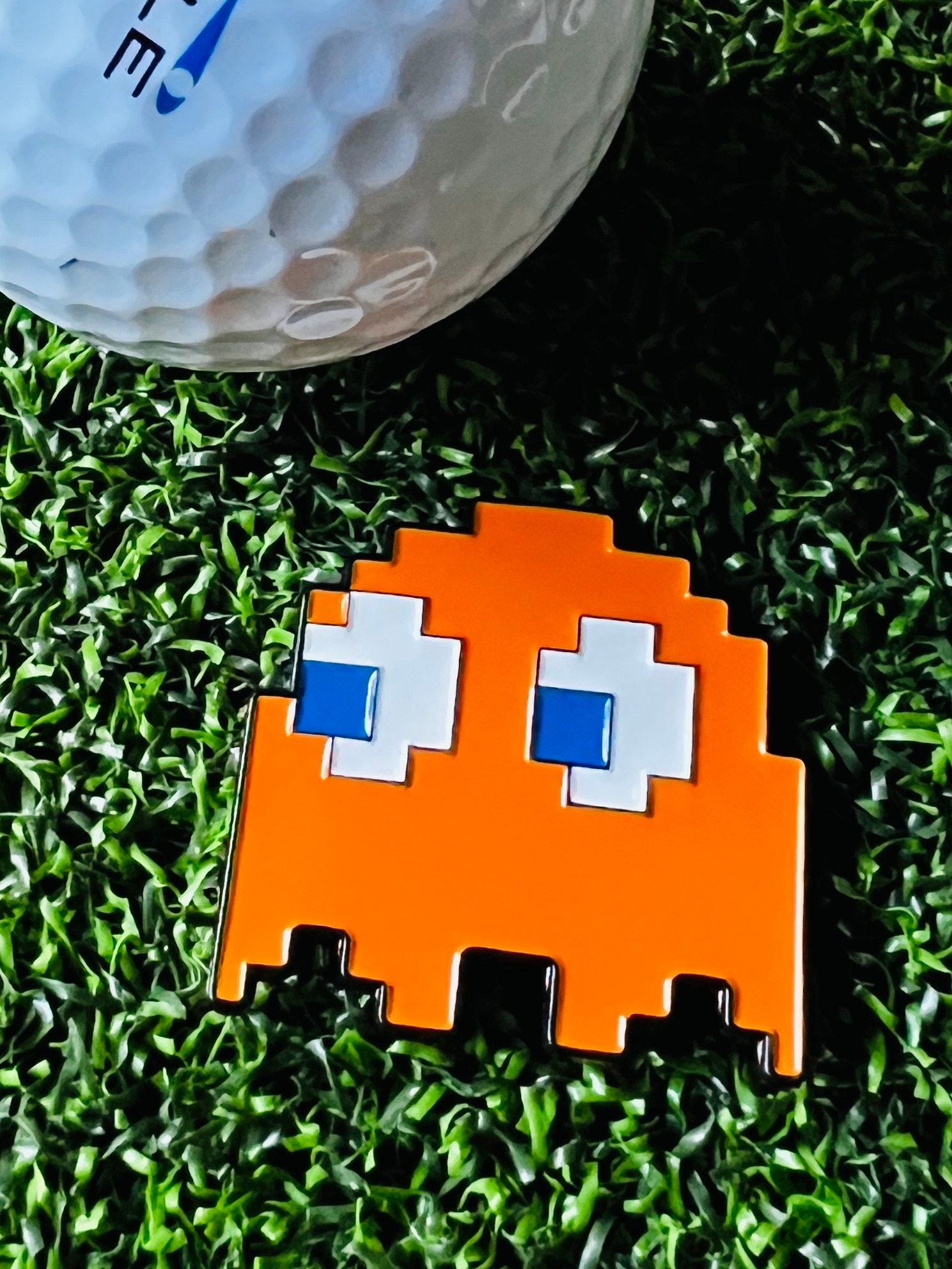 Retro Game Ghost Golf Ball Markers - Golf Accessory, Golf