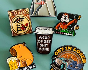 Funny Enamel Pins - Solid Enamel, Custom Designs, Collect or Trade