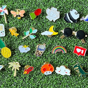 30 enamel pin packs fun happy designs Bulk lot