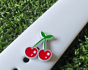 Watchband charm cherries design solid metal Apple watch Magicband compatible