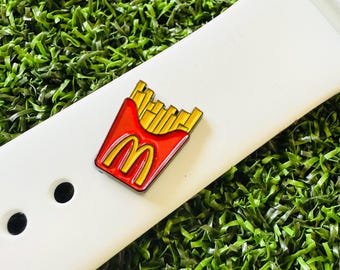 Watchband charm French fries  solid metal  Honey Bee design