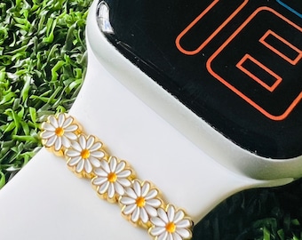 Watchband charm sunflower slide solid metal Apple watch Magicband