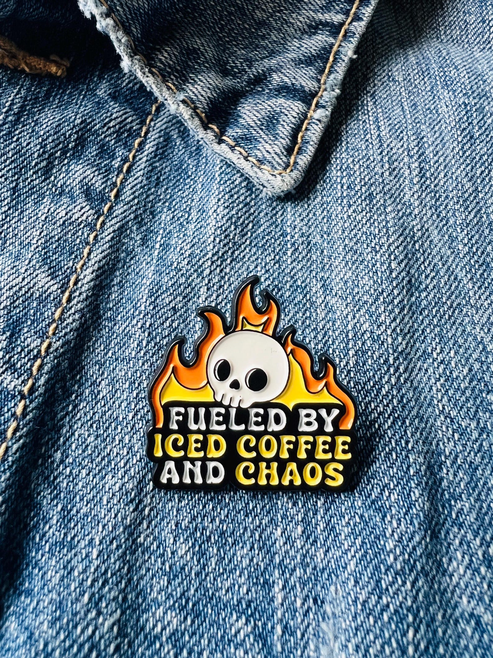 Iced Coffee Enamel Pins for Jackets Backpacks and More Custom Designs ...