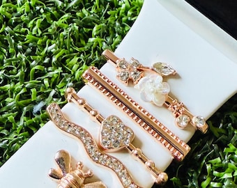 Watchband charm set floral bee Applewatch magicband compatible