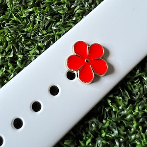 Flower Watch Band Charm: Solid Metal Apple Watch Accessory
