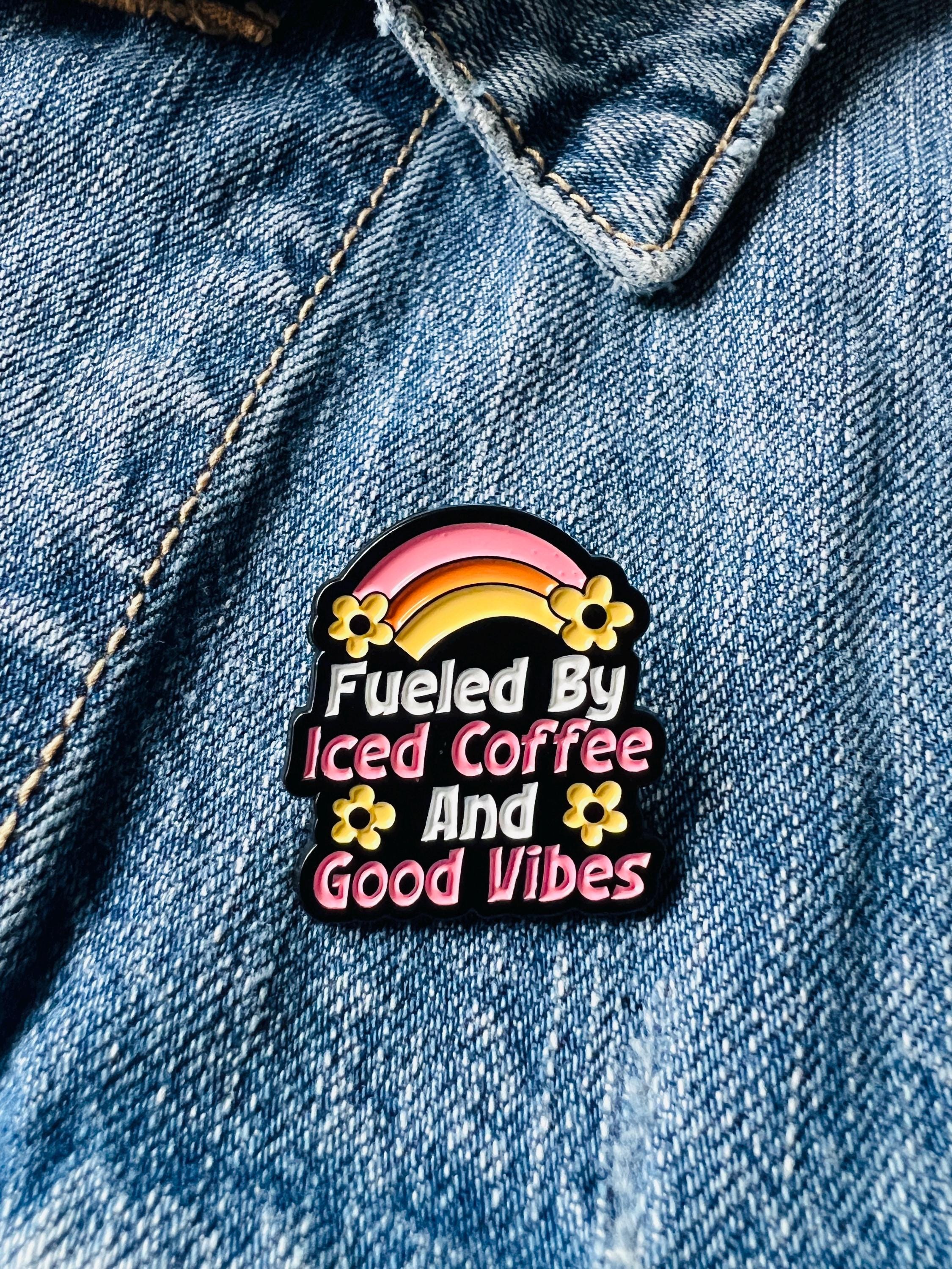 Iced Coffee Enamel Pins for Jackets Backpacks and More Custom Designs ...
