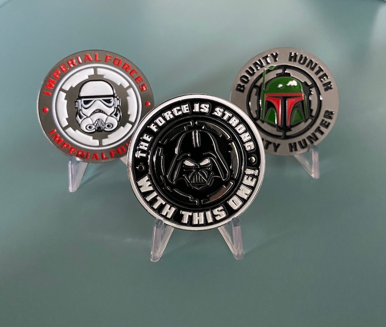 Golf Ball Marker Coins 3 Pack Darth Vader Boba Fett Stormtrooper