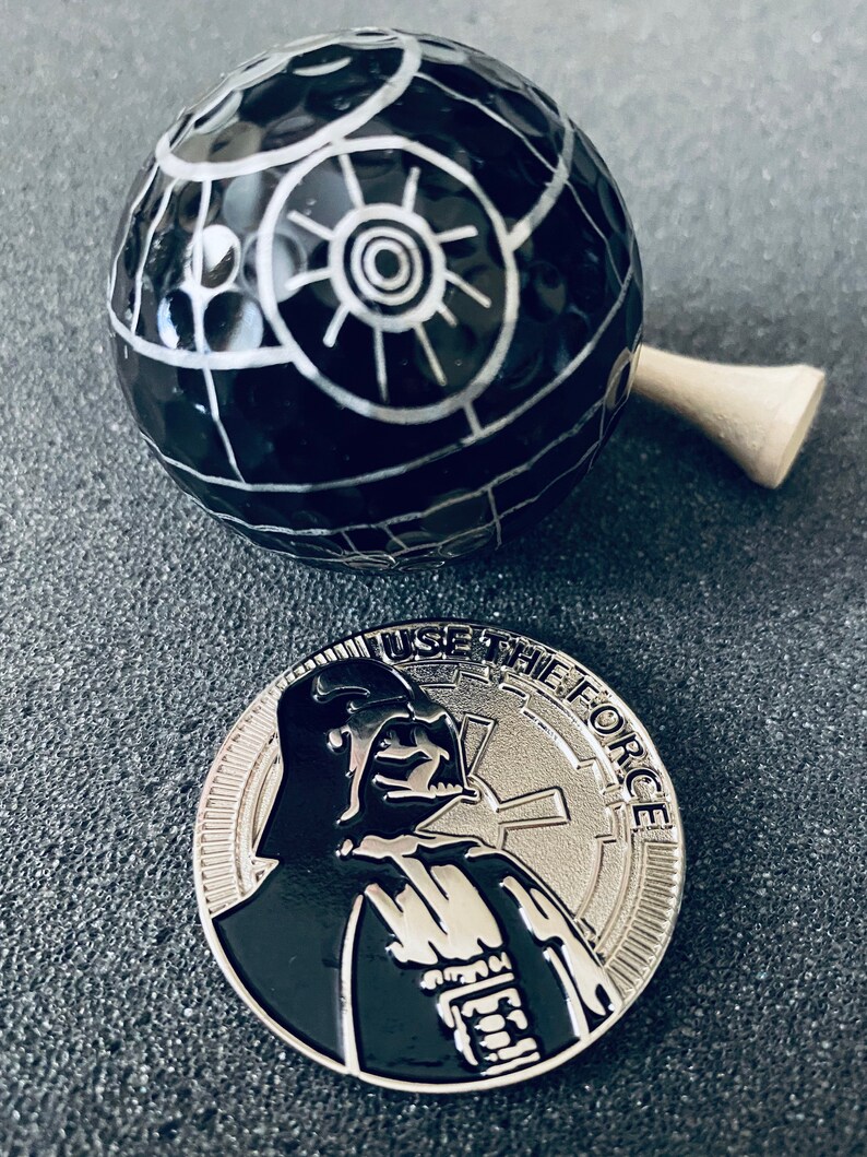 Star Wars Darth Vader Golf Ball Marker & Death Star golfball Etsy