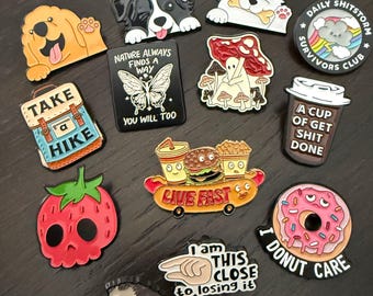 Enamel pin custom pins for jackets backpacks and more pick a pin