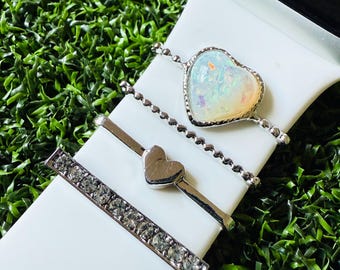 watchband charm set heart of stones Applewatch magicband compatible