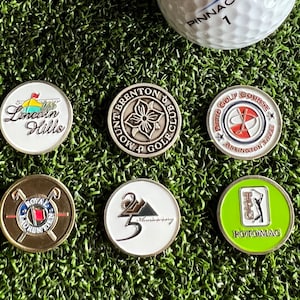 Golfball Marker Mystery Six Pack from Various Courses, Opens, and more vintage and new