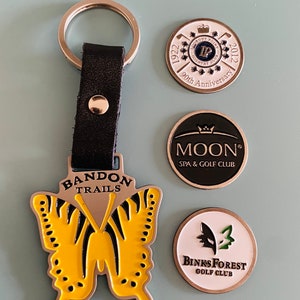 Vintage golfball markers and Keychain