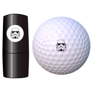 Golf Ball Stamp Stormtrooper Star Wars inspired Permanent Ink Waterproof