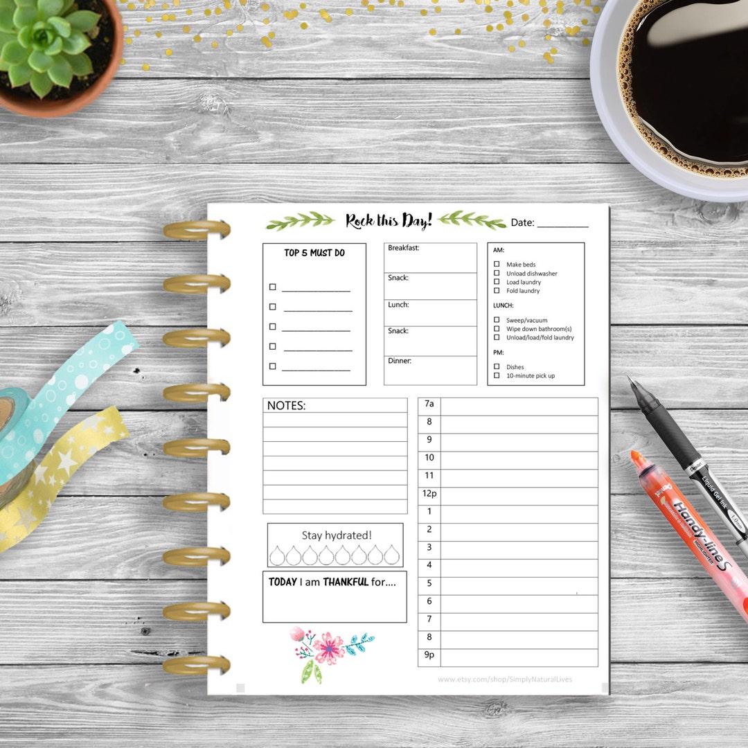 Happy Planner Daily Page - Etsy