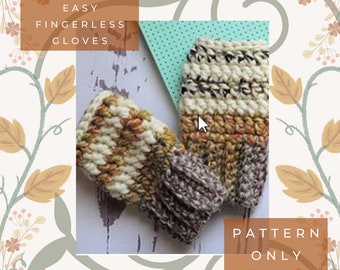 Easy Fingerless Gloves Crochet Pattern