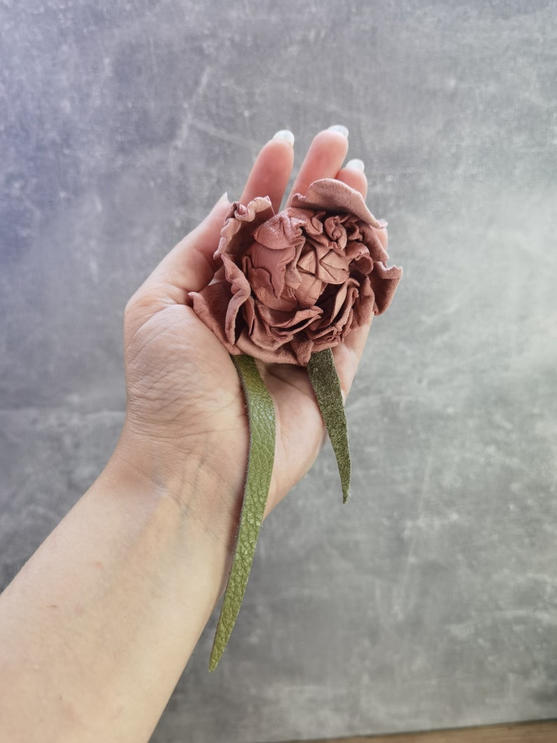 Leather jewerly rose,Boho leather,Romantic style,Vintage style,Pink rose