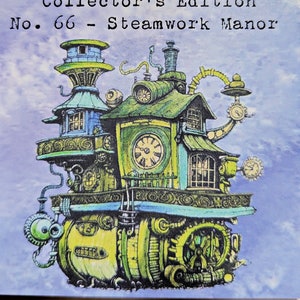 Steampunk, tampon de fabrication de cartes fantaisiste, tampon en caoutchouc de construction steampunk pour le scrapbooking et la journalisation