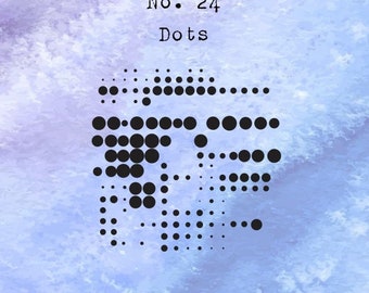 Background rubber stamp, stamps with dots texture for artist trading cards and coins, cardmaking and scrapbooking stamp