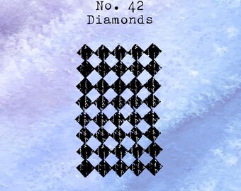Sello de goma de diamante Harlequin para tarjetas y manualidades con papel