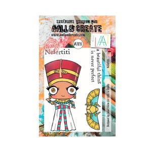 ATC stamp set Egyptian for cardmaking and papercrafts  Nefertiti stamp for smaller projects