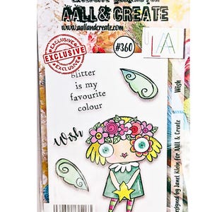 Atc supplies wish fairy a stamp set for cardmaking, scrapbooking and journaling