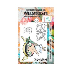 Jeu de timbres Greek God, Hermès Dieu du commerce le timbre de mer pour la fabrication de cartes et de papiers