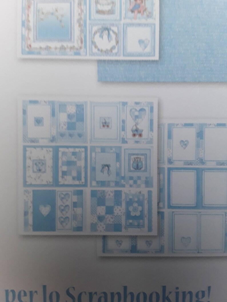 Stamperia vintage style new baby scrapbooking papers Baby Boy scrapbook paper set