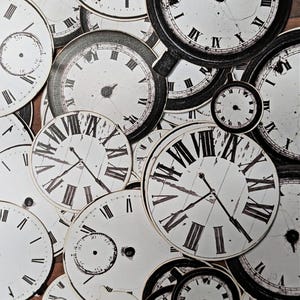 effimeri per diari spazzatura, fustelle per la creazione di biglietti, scrapbooking e lavori di carta, quadranti di orologi per un tocco steampunk