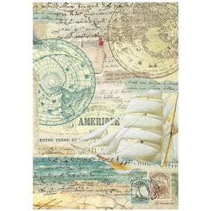 Decoupage Papier A4 Reispapier für Decoupage und Upcycling von Möbeln, Wohnaccessoires und Dekoration im maritimen Stil Basteln