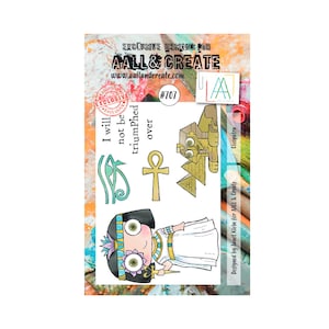 Adorable jeu d'estampes pour ATC et petits projets d'étampes Cléopâtre de l'Égypte ancienne pour la fabrication de cartes et la création sur papier
