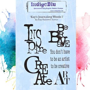 Tampon mots de journal pour la journalisation, le scrapbooking et les travaux manuels de pleine conscience