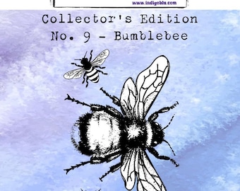 Bee rubber stamp for cardmaking, papercrafts and scrapbooking