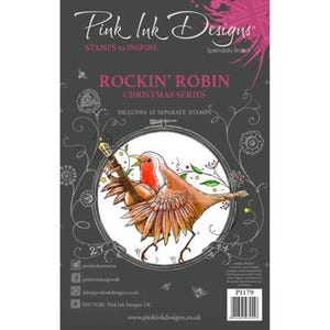 Joli jeu d'estampes Robin pour faire des cartes de Noël