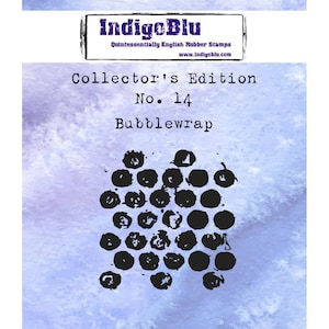 Könnte beinhalten: Schwarzweißes Bild eines Luftpolsterfolienmusters. Das Bild ist mit "Collector's Edition No. 14 Bubblewrap" beschriftet.