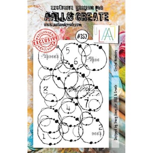 carimbo transparente para fazer cartões, scrapbooking, diários e planejadores com um padrão de números circulados