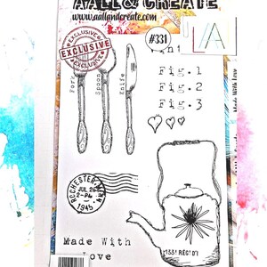 timbro artigianale per realizzare biglietti, scrapbooking e papercraft a tema ora del tè