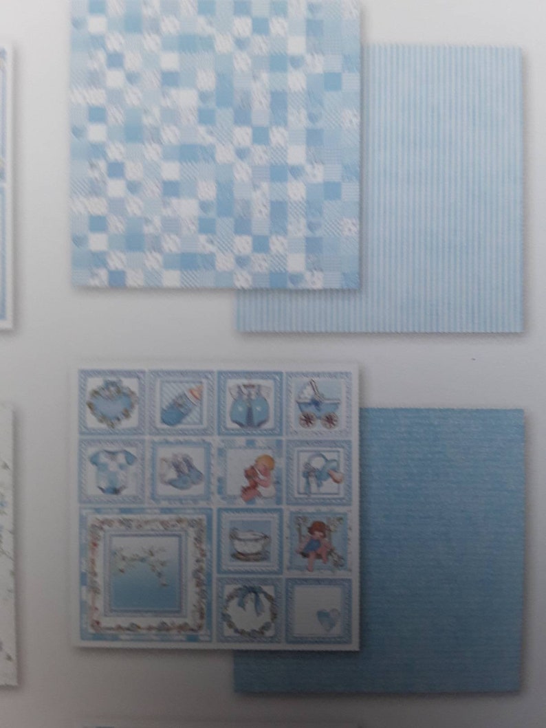 Stamperia vintage style new baby scrapbooking papers Baby Boy scrapbook paper set