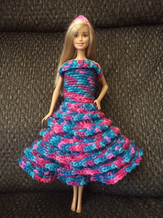 Ball gown doll dress Barbie crochet | Etsy