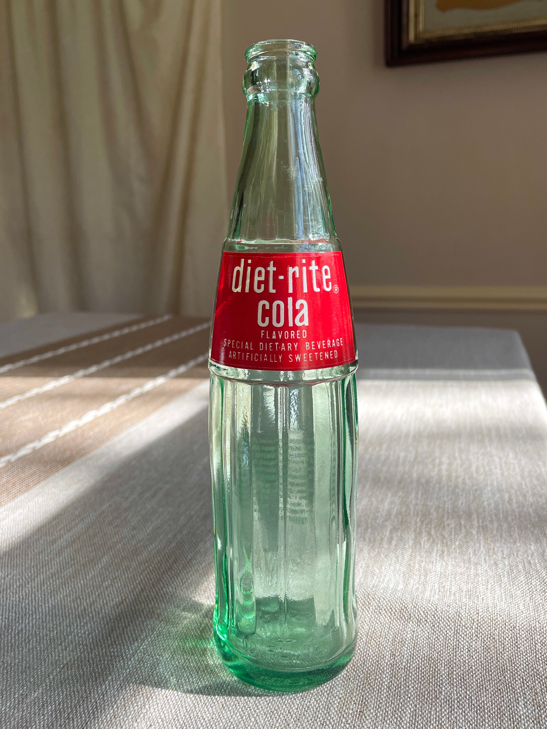 1965 Vintage Diet Soda Bottle, 10 Oz Diet Rite Cola Glass Bottle, Rare ...