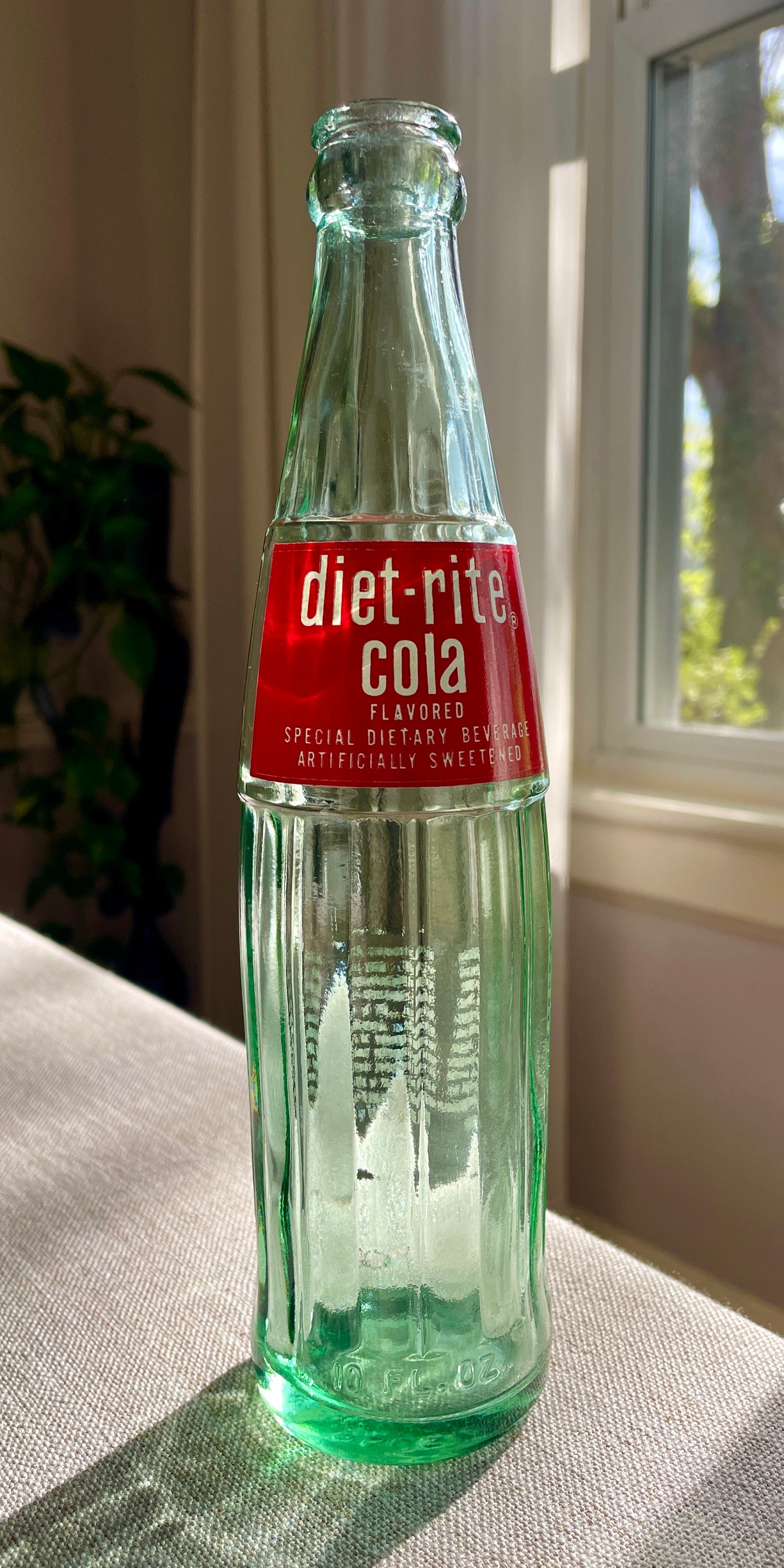 1965 Vintage Diet Soda Bottle, 10 Oz Diet Rite Cola Glass Bottle, Rare ...