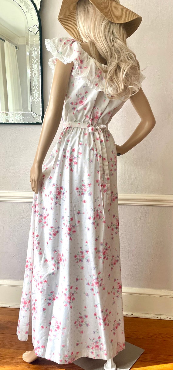 Beautiful Vintage 1960s Maxi Sundress Dress Flora… - image 7